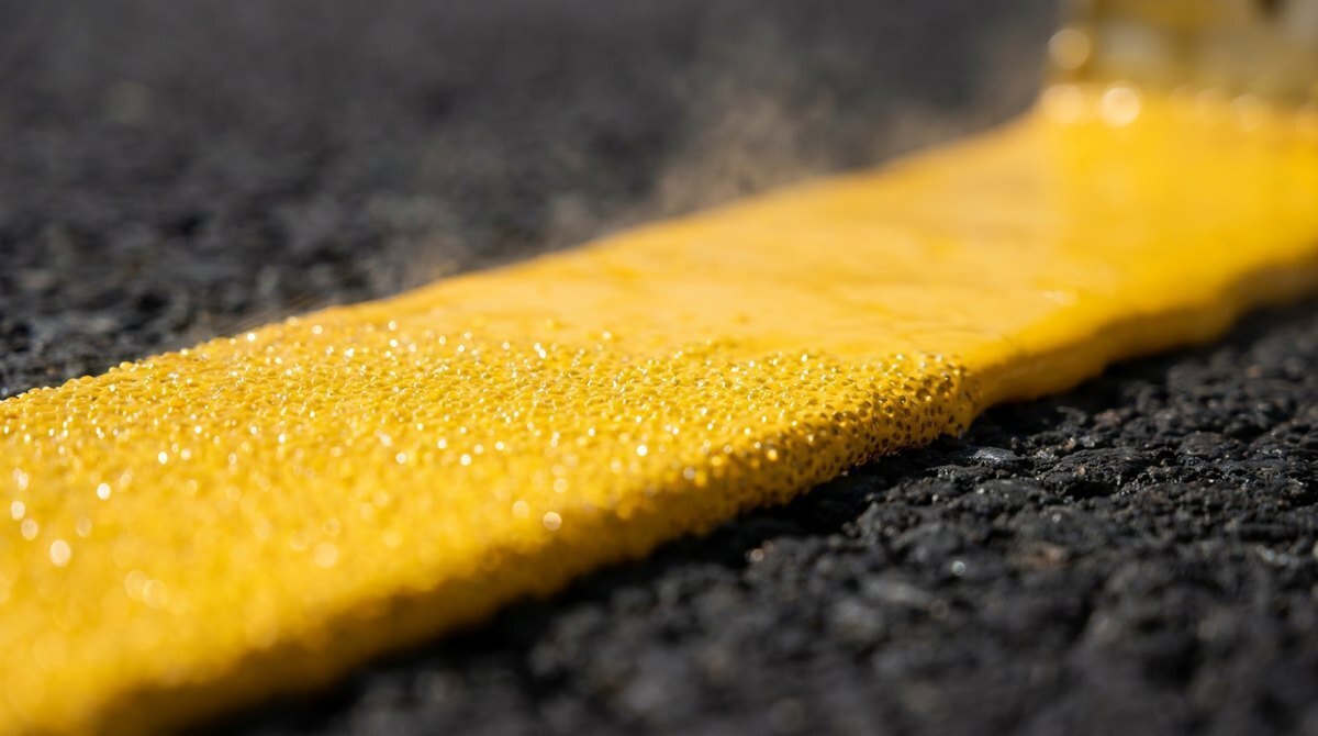 Illustrative image of freshly marked car park bays, not a completed project
